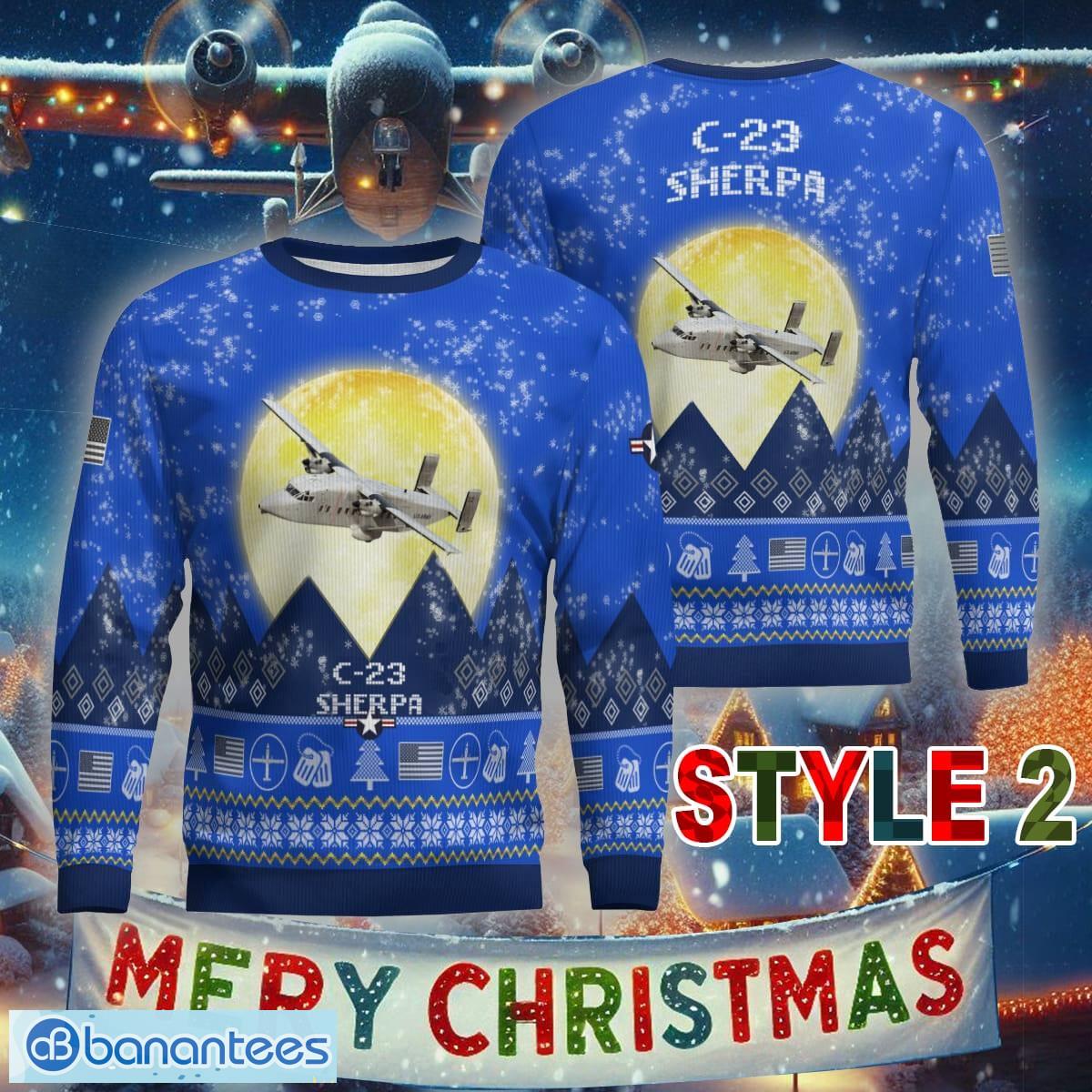 aircraft moonight c 23 sherpa c23 ugly xmas sweater aop gift holidays image Aircraft Moonight C-23 Sherpa C23 Ugly Xmas Sweater AOP Gift Holidays - C-23 Sherpa C23 Aircraft Moonlight Ugly Christmas Sweater_16