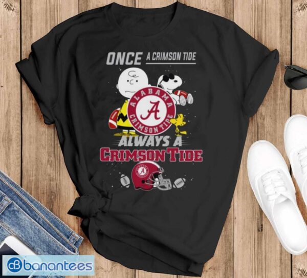 Always Alabama Crimson Tide Snoopy Limited Edition Shirt - Black T-Shirt