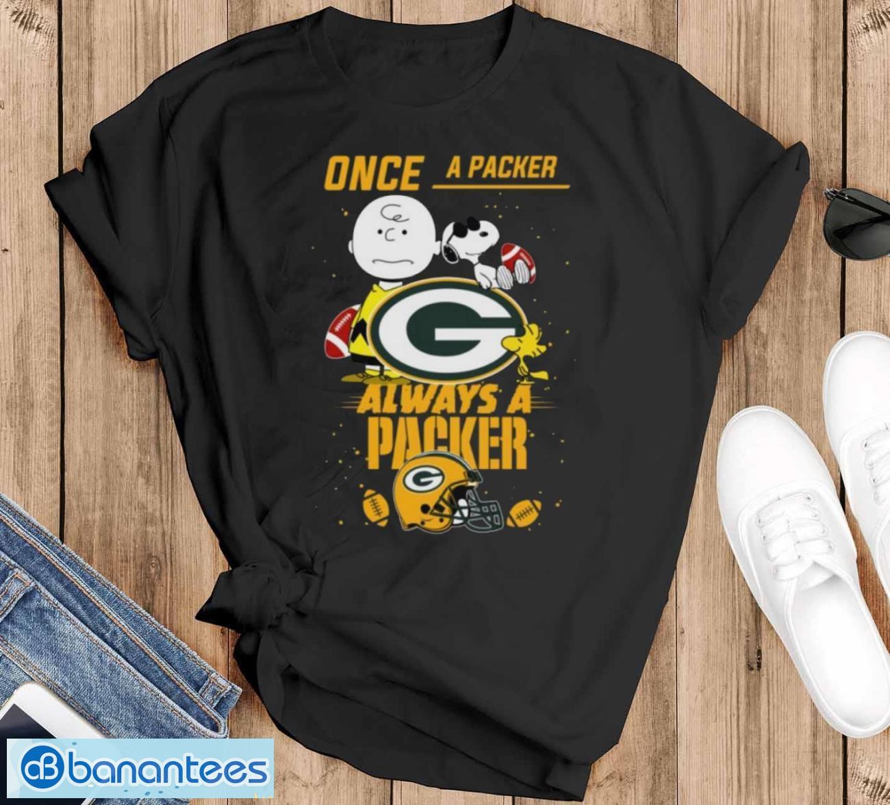 always green bay packers snoopy limited edition shirt image Always Green Bay Packers Snoopy Limited Edition Shirt - Black T-Shirt