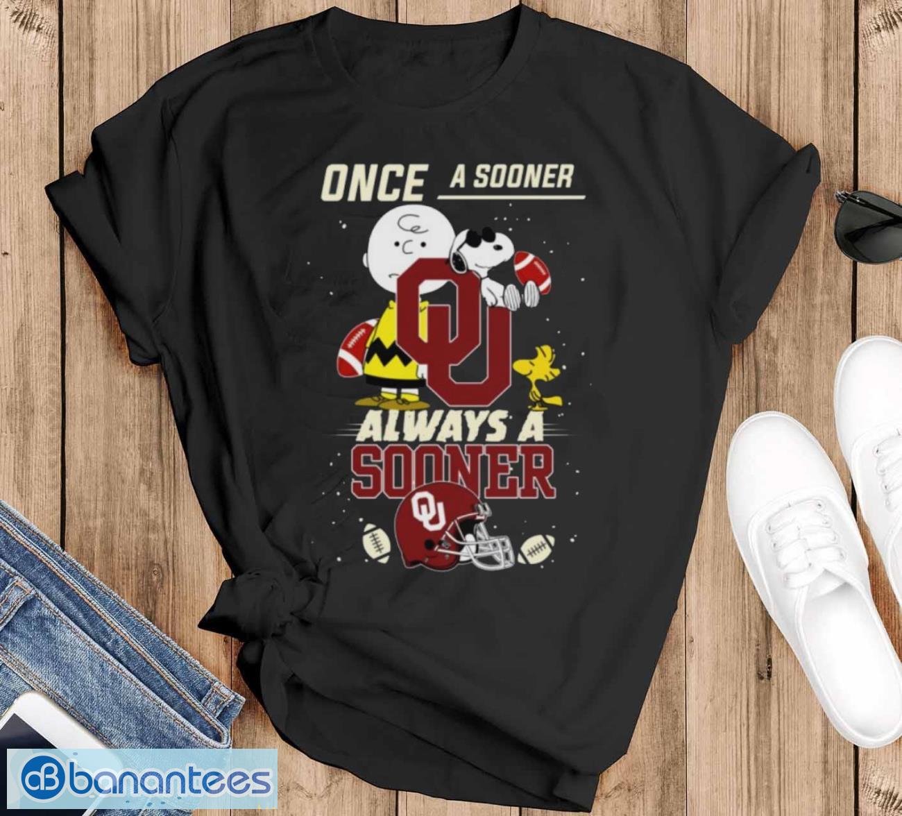 always oklahoma sooners snoopy limited edition shirt image Always Oklahoma Sooners Snoopy Limited Edition Shirt - Black T-Shirt
