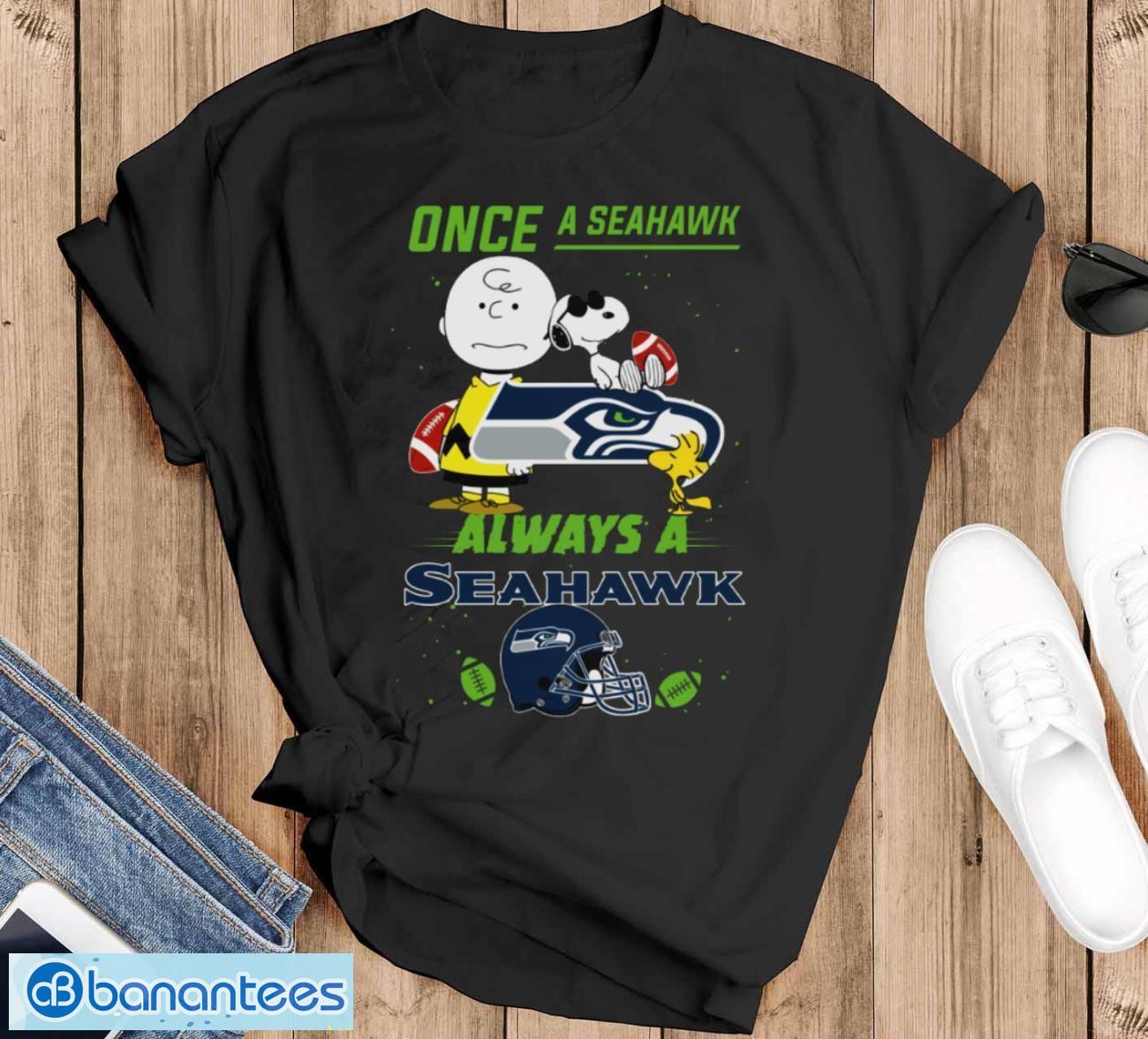 always seattle seahawks snoopy limited edition shirt image Always Seattle Seahawks Snoopy Limited Edition Shirt - Black T-Shirt