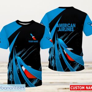 AMERICAN AIRLINES AOP 3D T-shirt For Men And Women Custom Name Product Photo 1