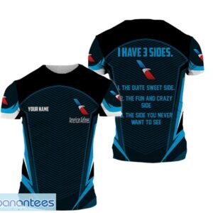 American Airlines Custom Name 3D T-Shirt Product Photo 1