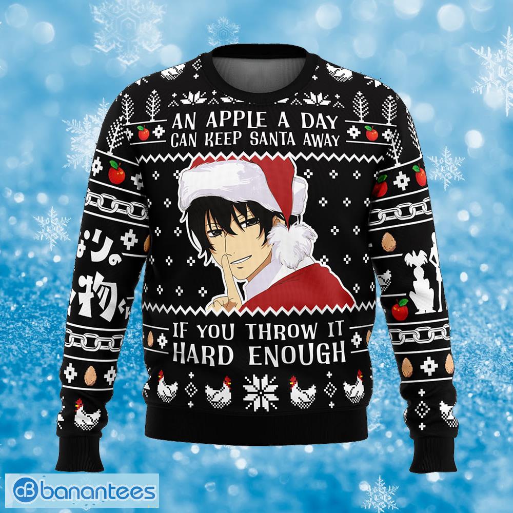 an apple a day can keep santa away if you throw it hard enough my little monster fabric ugly christmas 3d sweater gift for adult image An Apple A Day Can Keep Santa Away If You Throw It Hard Enough My Little Monster Fabric Ugly Christmas 3D Sweater Gift For Adult - An Apple A Day Can Keep Santa Away If You Throw It Hard Enough My Little Monster Ugly Christmas Sweater Photo_1