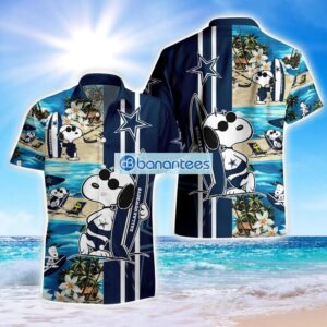 Personalized Name Summer Snoopy NFL Dallas Cowboys Football Hawaiian Shirt Product Photo 1