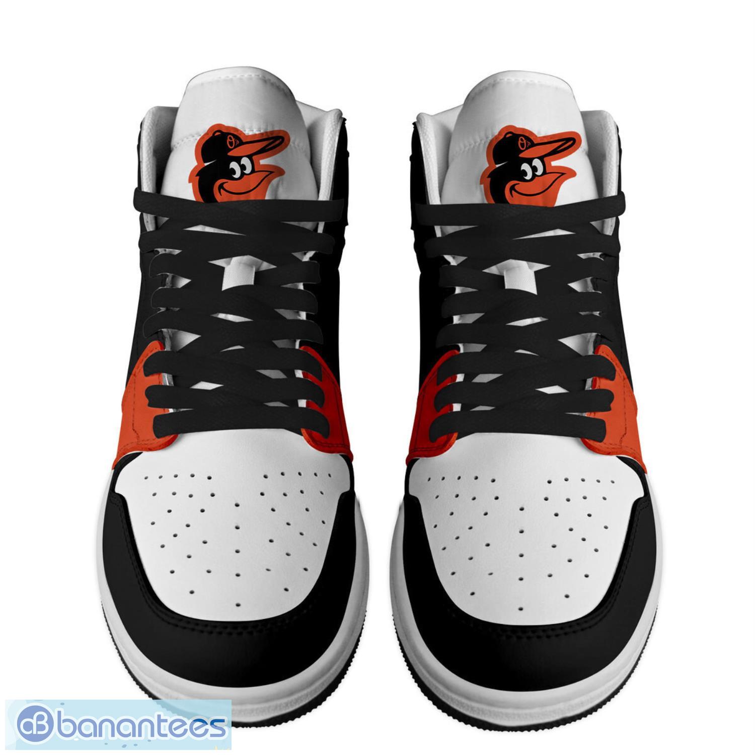 baltimore orioles air jordan hightop sneakers shoes air jd1 for men and women 1 image Baltimore Orioles Air Jordan Hightop Sneakers Shoes Air JD1 For Men And Women Product Photo 2