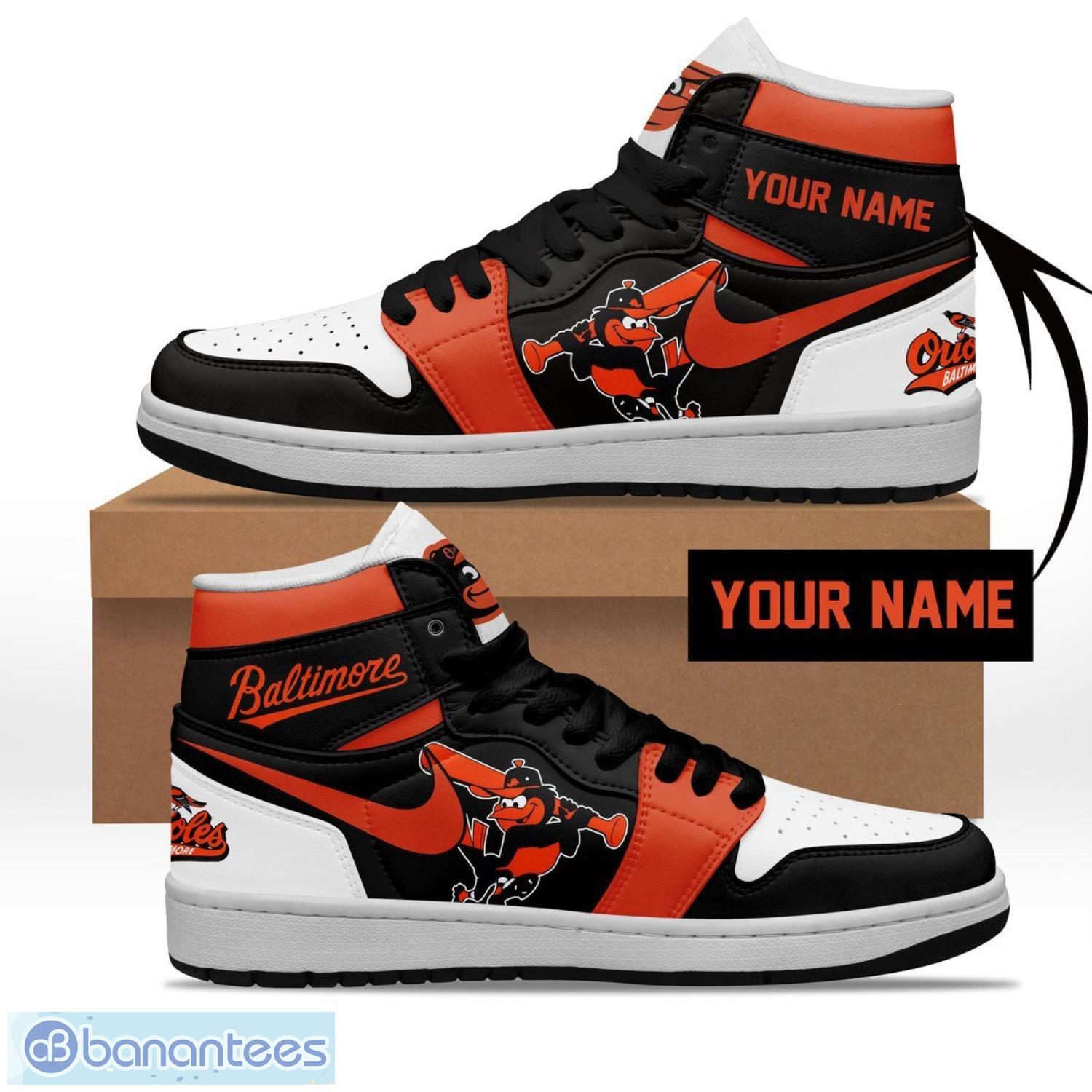 baltimore orioles air jordan hightop sneakers shoes air jd1 for men and women image Baltimore Orioles Air Jordan Hightop Sneakers Shoes Air JD1 For Men And Women Product Photo 1