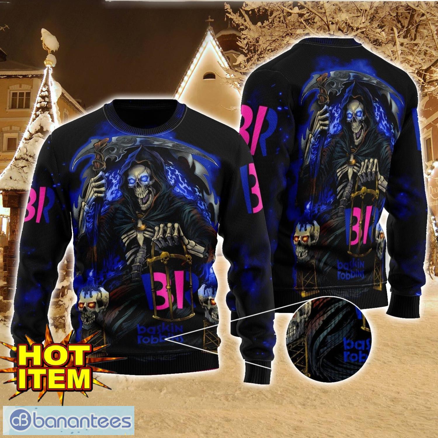 baskin robbins death halloween all over print sweater halloween gift for men and women image Baskin Robbins Death Halloween All Over Print Sweater Halloween Gift For men And Women Product Photo 1