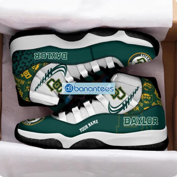 Baylor Bears Air Jordan 11 Sneakers Custom Name Special Shoes For Fans Product Photo 2