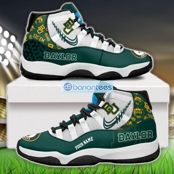 Baylor Bears Air Jordan 11 Sneakers Custom Name Special Shoes For Fans Product Photo 1