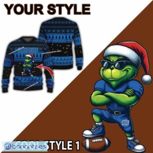 NCAA Middle Tenn Blue Raiders New Grinch Ugly Christmas Sweater Gift For Men And Women - NCAA Middle Tenn Blue Raiders New Grinch Ugly Christmas Sweater Photo 2