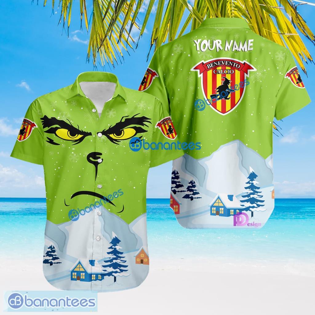 benevento the grinch winter christmas house tropical hawaiian shirt custom name image Benevento The Grinch Winter Christmas House Tropical Hawaiian Shirt Custom Name Product Photo 1