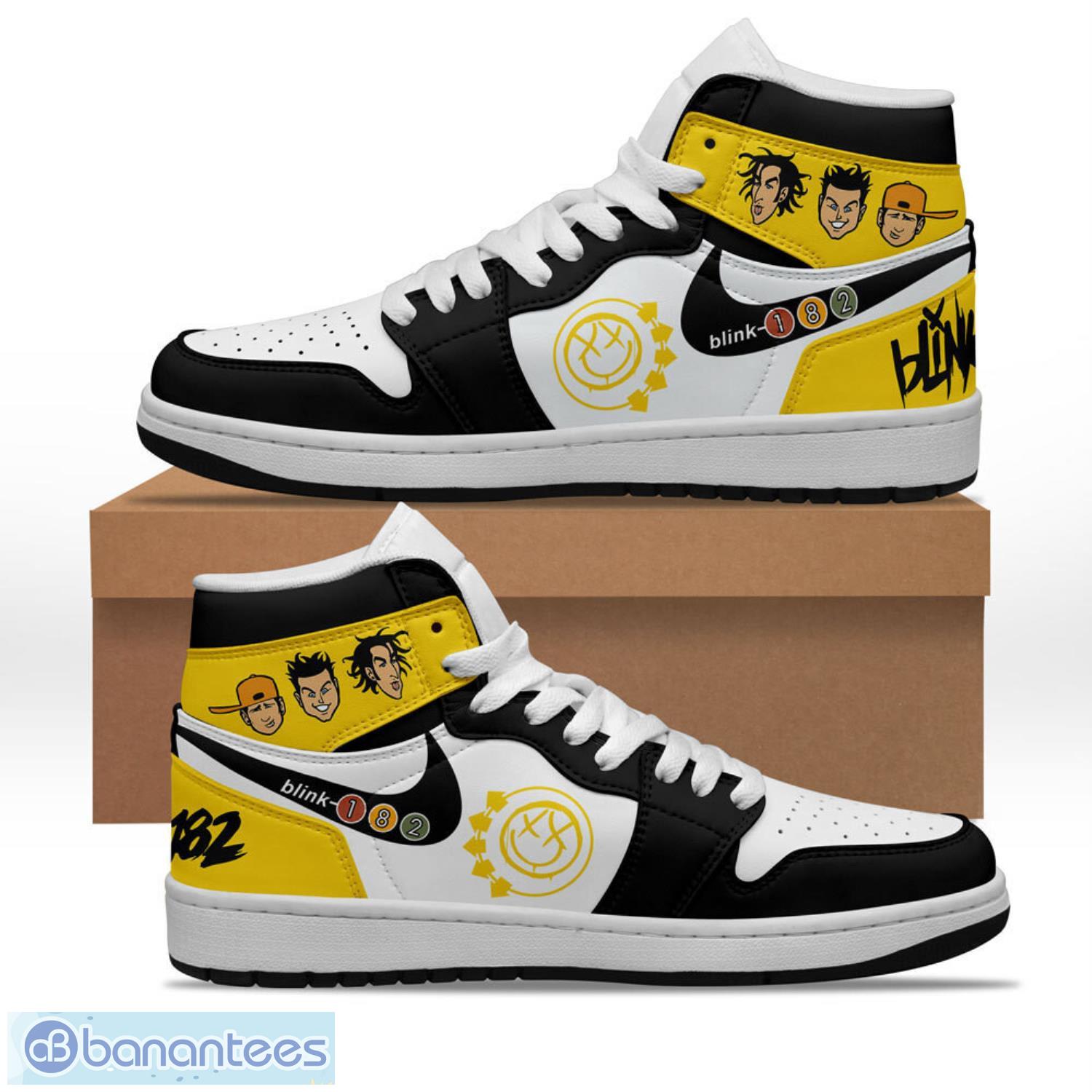 blink 182 air jordan hightop sneakers shoes for men and women aj1 sneakers image Blink 182 Air Jordan Hightop Sneakers Shoes For Men And Women AJ1 Sneakers Product Photo 1