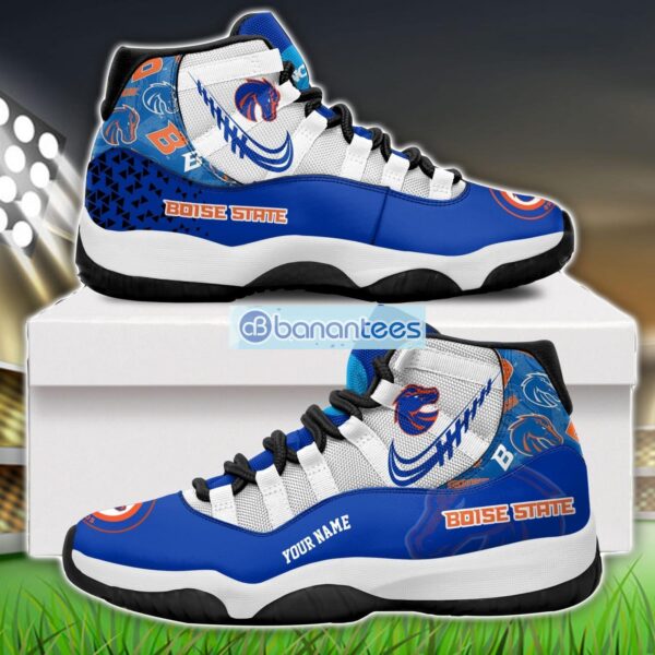 Boise State Broncos Air Jordan 11 Sneakers Custom Name Special Shoes For Fans Product Photo 1