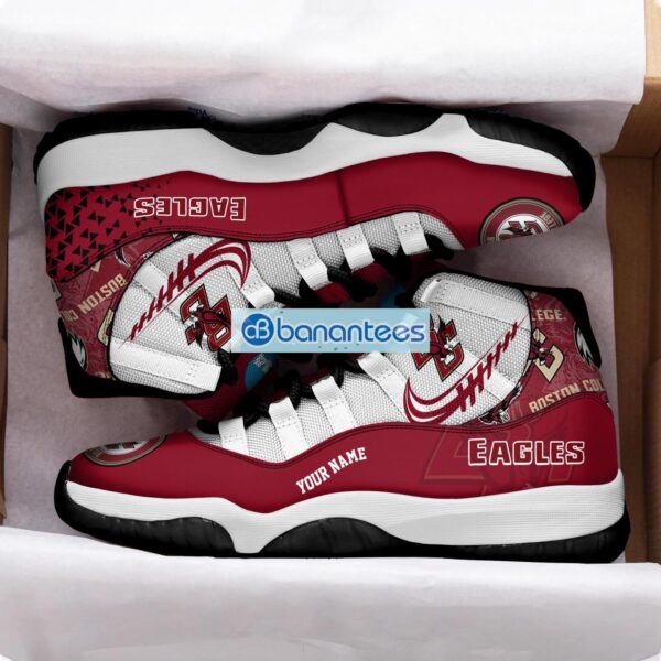 Boston College Eagles Air Jordan 11 Sneakers Custom Name Special Shoes For Fans Product Photo 2