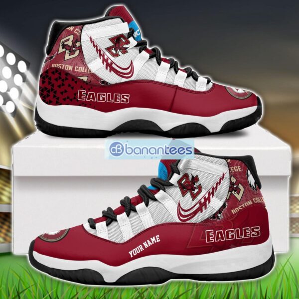 Boston College Eagles Air Jordan 11 Sneakers Custom Name Special Shoes For Fans Product Photo 1