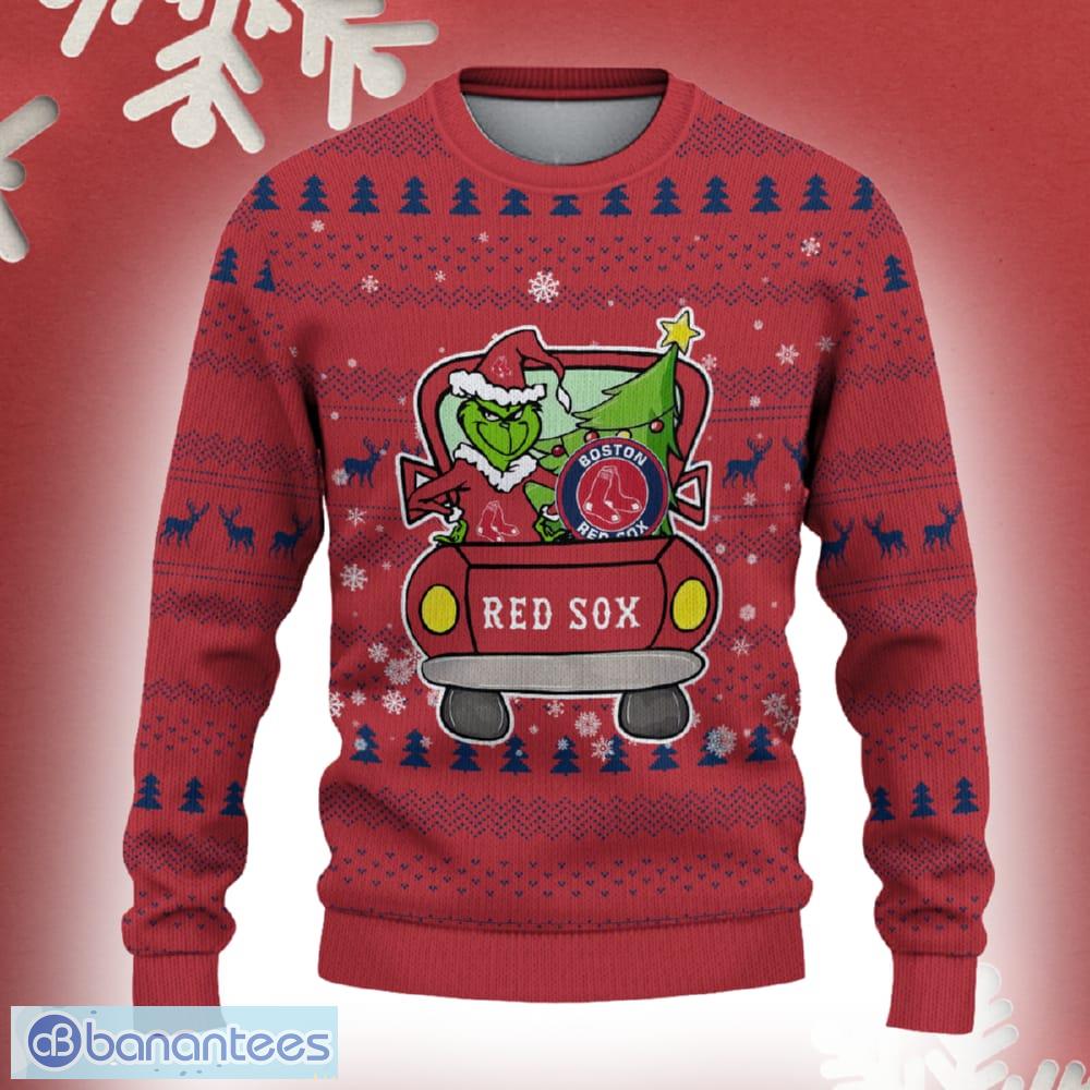 boston red sox grinch driving funny 3d ugly christmas sweater for men women image Boston Red Sox Grinch Driving Funny 3D Ugly Christmas Sweater For Men Women - Boston Red Sox Christmas Sweater Grinch Driving Photo 2