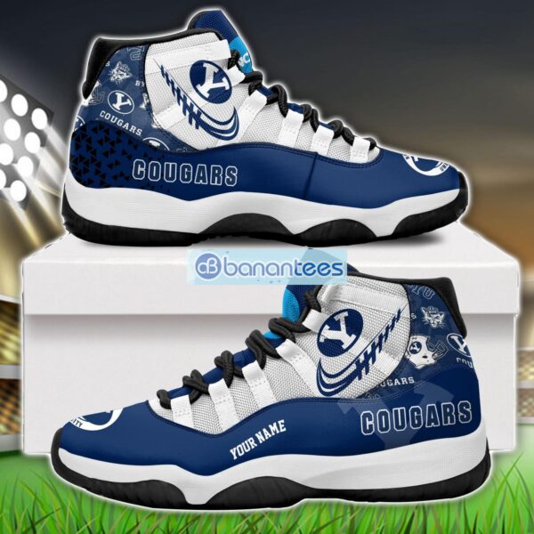 BYU Cougars Air Jordan 11 Sneakers Custom Name Special Shoes For Fans Product Photo 1