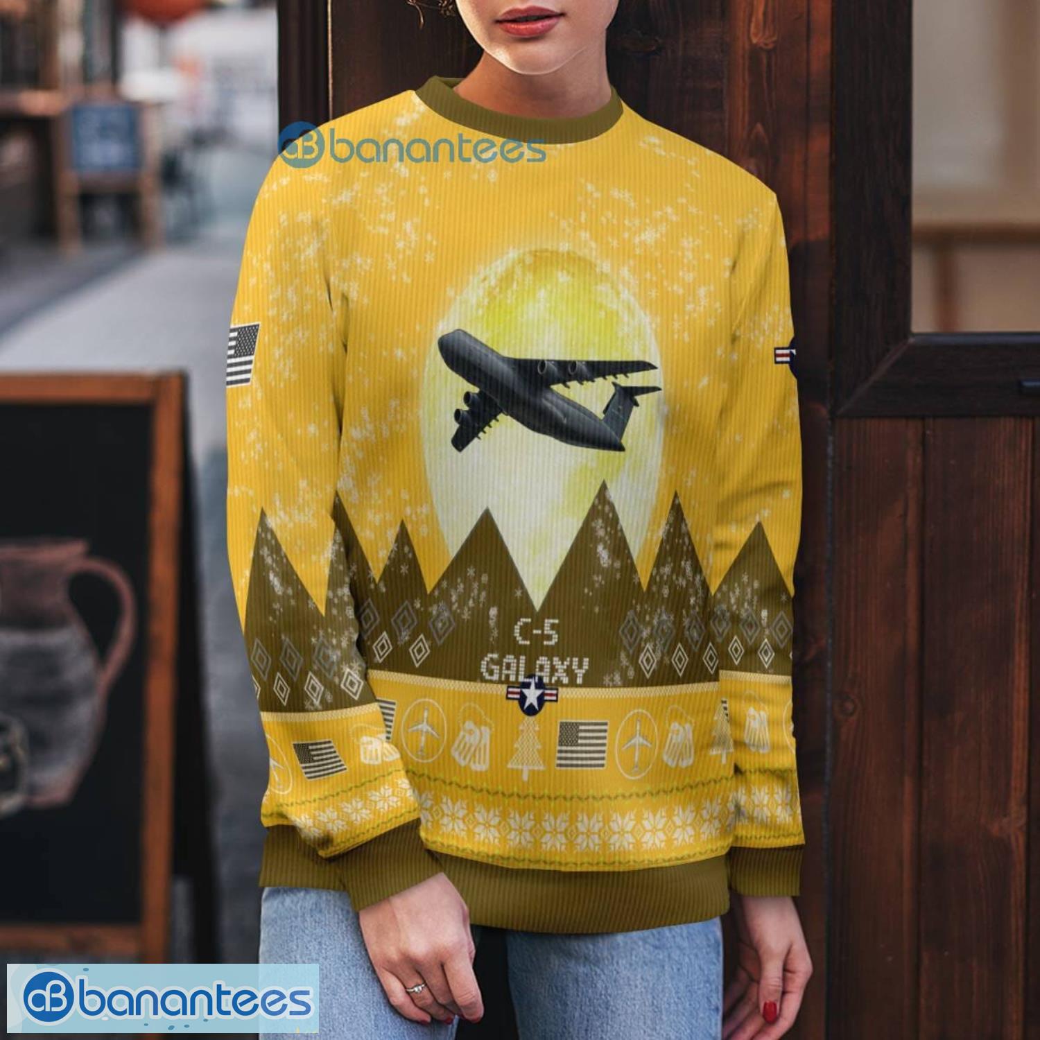 c 5 galaxy c5 aircraft moonlight 3d print ugly christmas sweater christmas gift yellow color sweater 1 image C-5 Galaxy C5 Aircraft Moonlight 3D Print Ugly Christmas Sweater Christmas Gift Yellow Color Sweater Product Photo 2