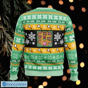 Christmas Clue Board Games Exchange Knitted Christmas Sweater AOP Gift Holidays - Christmas Clue Board Games Ugly Christmas Sweater Photo_2