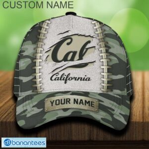 California Golden Bears 3D Hat And Cap Beach Design Camo Green For Fans Gift Custom Name - California Golden Bears 3D Hat And Cap Camo_1