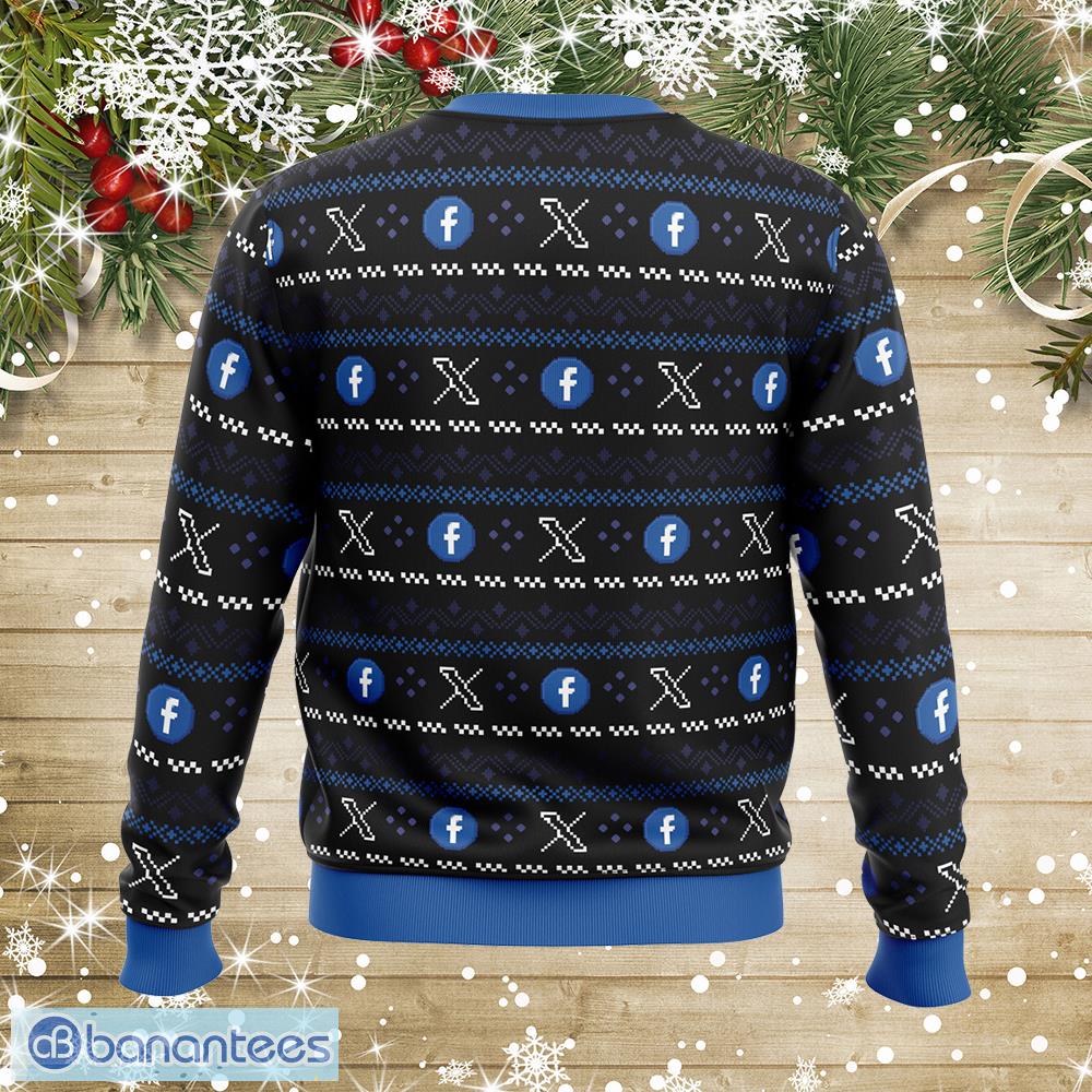 cage fighter elun mask vsmark zuckerberg funny pop culture march knitted xmas sweater gift for men and women 1 image Cage Fighter Elun Mask vs.Mark Zuckerberg Funny Pop Culture March Knitted Xmas Sweater Gift For Men And Women - Cage Fighter Elun Mask vs.Mark Zuckerberg Funny Pop Culture Ugly Christmas Sweater Photo_2