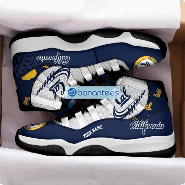 California Golden Bears Air Jordan 11 Sneakers Custom Name Special Shoes For Fans Product Photo 2