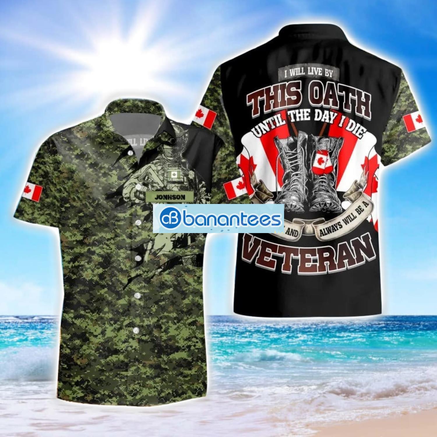 canadian veteran soldier hawaii shirt beach shirt for men and women custom name style 12 image Canadian Veteran Soldier Hawaii Shirt Beach Shirt For Men And Women Custom Name Style 12 Product Photo 1