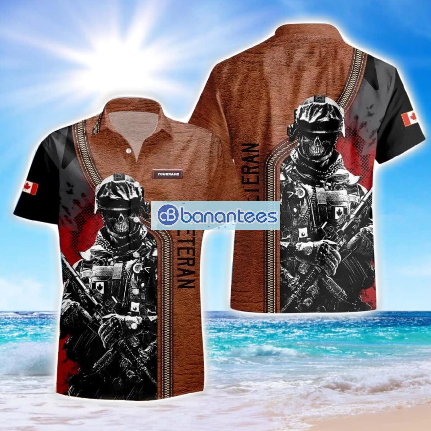 canadian veteran soldier hawaii shirt beach shirt for men and women custom name style 8 image Canadian Veteran Soldier Hawaii Shirt Beach Shirt For Men And Women Custom Name Style 8 Product Photo 1