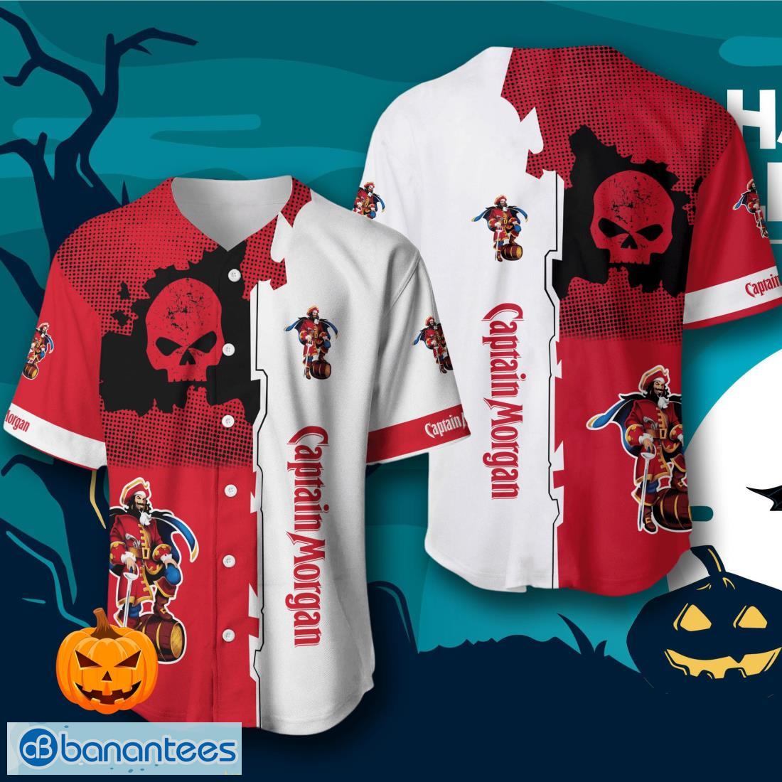 captain morgan skull baseball jersey mens womens sizes image Captain Morgan Skull Baseball Jersey – Men’s & Women’s Sizes Product Photo 1
