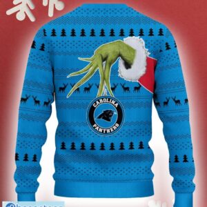 Carolina Panthers Grinch Driving Funny 3D Ugly Christmas Sweater For Men Women - Carolina Panthers Christmas Sweater Grinch Driving Photo 3
