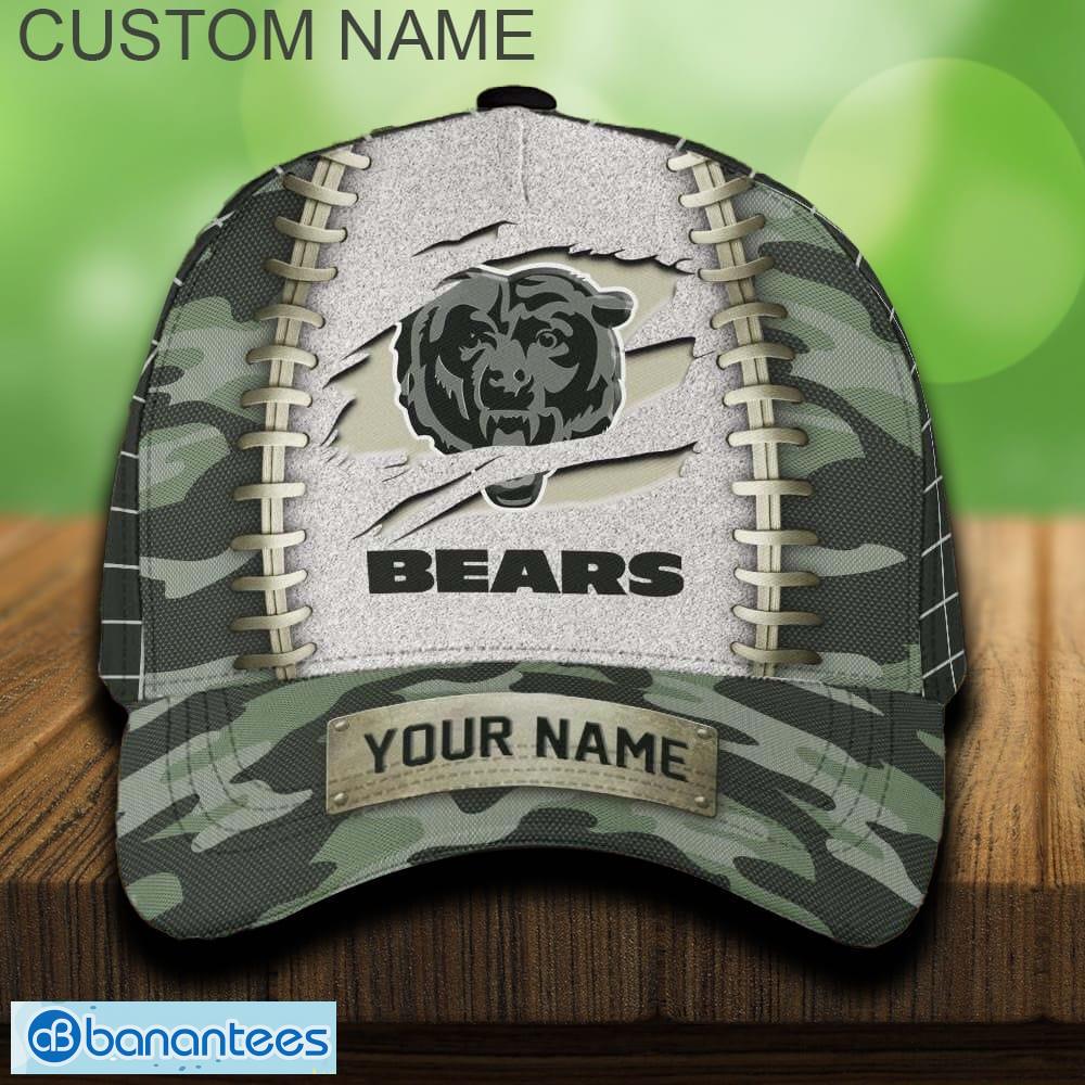 chicago bears 3d hat and cap beach design camo green for fans gift custom name image Chicago Bears 3D Hat And Cap Beach Design Camo Green For Fans Gift Custom Name - Chicago Bears 3D Hat And Cap Camo_1