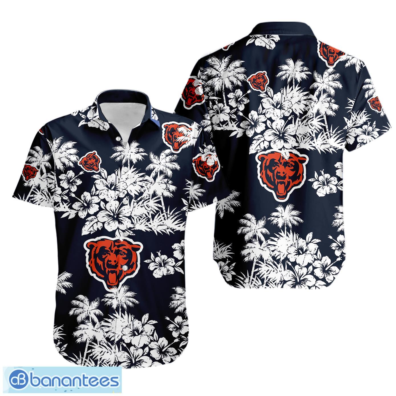 chicago bears tropical hawaii style short sleeve hawaiian shirt image Chicago Bears Tropical Hawaii Style Short Sleeve Hawaiian Shirt Product Photo 1