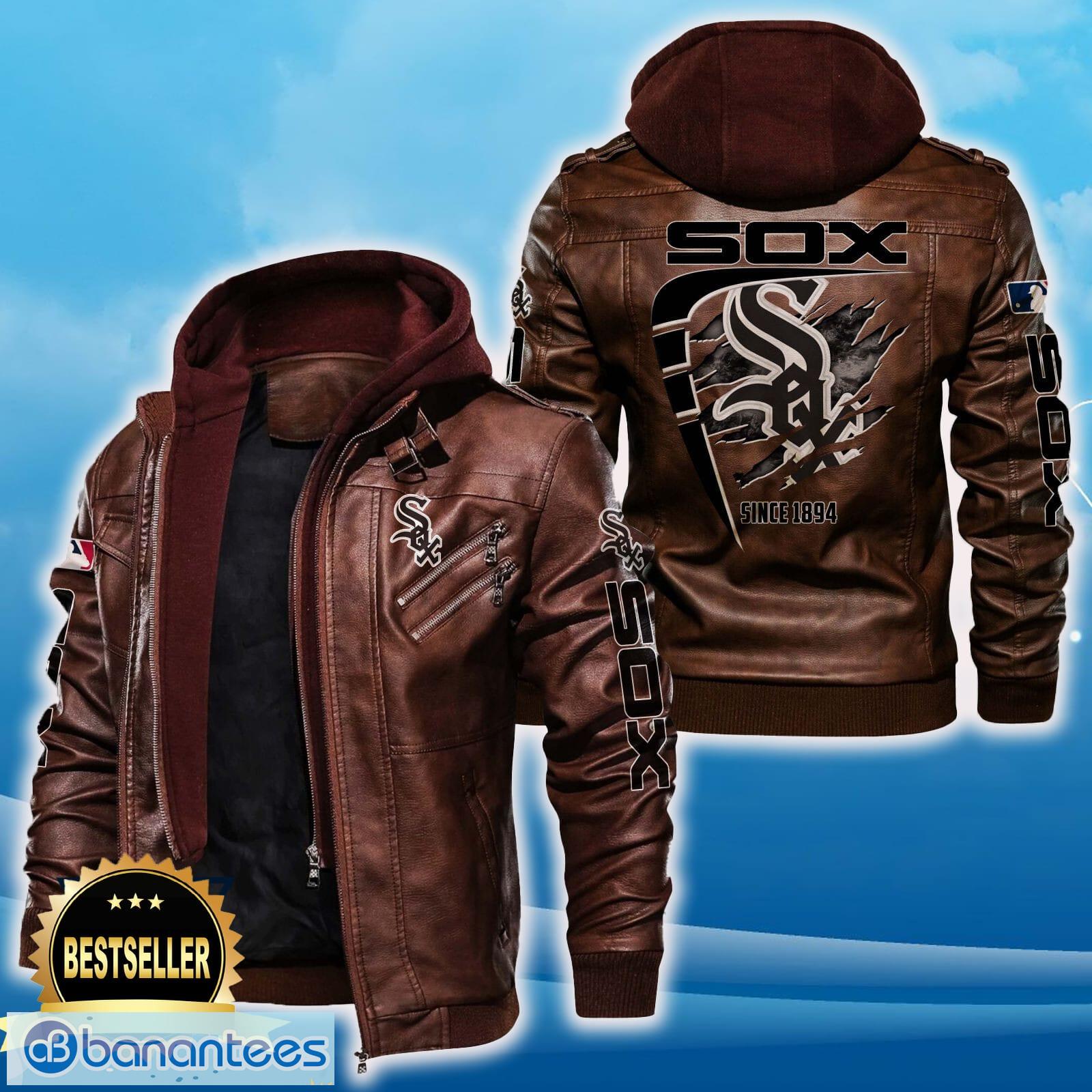 chicago white sox leather jacket black and brown color for men and women gift fans all over print gift fans 1 image Chicago White Sox Leather Jacket Black And Brown Color For Men And Women Gift Fans All OVer Print Gift Fans - Chicago White Sox Leather Jacket_2