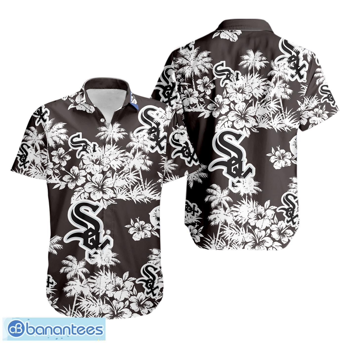 chicago white sox tropical hawaii style short sleeve hawaiian shirt image Chicago White Sox Tropical Hawaii Style Short Sleeve Hawaiian Shirt Product Photo 1
