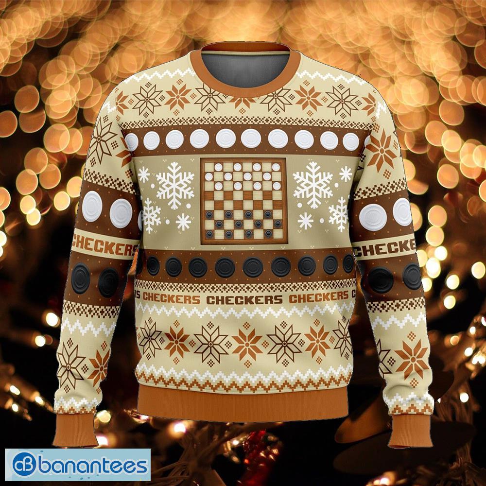 christmas checkers board games gift wrap ugly christmas sweater gift for men and women image Christmas Checkers Board Games Gift-wrap Ugly Christmas Sweater Gift For Men And Women - Christmas Checkers Board Games Ugly Christmas Sweater Photo_1