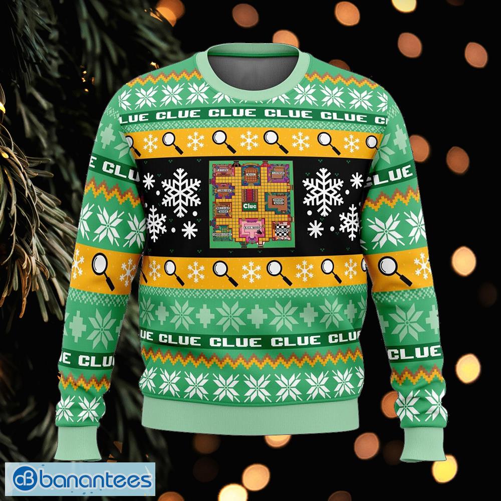 christmas clue board games exchange knitted christmas sweater aop gift holidays image Christmas Clue Board Games Exchange Knitted Christmas Sweater AOP Gift Holidays - Christmas Clue Board Games Ugly Christmas Sweater Photo_1