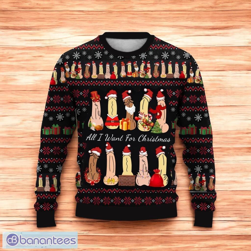 christmas cocks happy printed casual crew neck christmas ugly sweater 3d for men and women image Christmas Cocks Happy Printed Casual Crew Neck Christmas Ugly Sweater 3D For Men And Women Product Photo 1