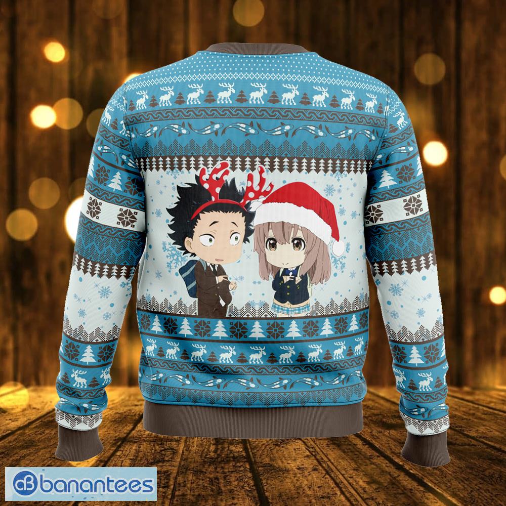 christmas couple a silent voice giver ugly christmas 3d sweater gift for adult 1 image Christmas Couple A Silent Voice Giver Ugly Christmas 3D Sweater Gift For Adult - Christmas Couple A Silent Voice Ugly Christmas Sweater Photo_2