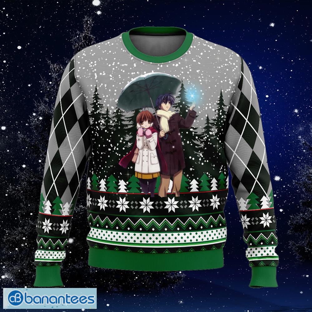 christmas couple clannad goodwill ugly christmas sweater gift for men and women image Christmas Couple Clannad Goodwill Ugly Christmas Sweater Gift For Men And Women - Christmas Couple Clannad Ugly Christmas Sweater Photo_1