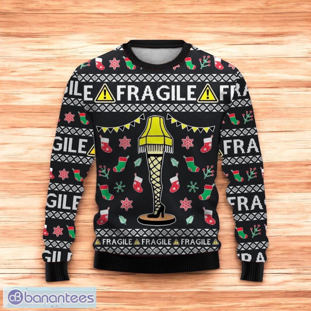 christmas fragile lamp print casual crewneck christmas ugly sweater 3d for men and women image Christmas Fragile Lamp Print Casual Crewneck Christmas Ugly Sweater 3D For Men And Women Product Photo 1