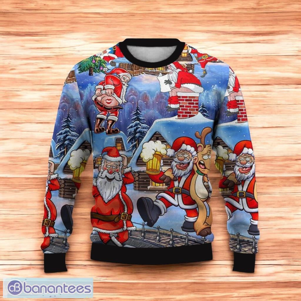 christmas fun cartoon print casual crew neck christmas ugly sweater 3d for men and women image Christmas Fun Cartoon Print Casual Crew Neck Christmas Ugly Sweater 3D For Men And Women Product Photo 1