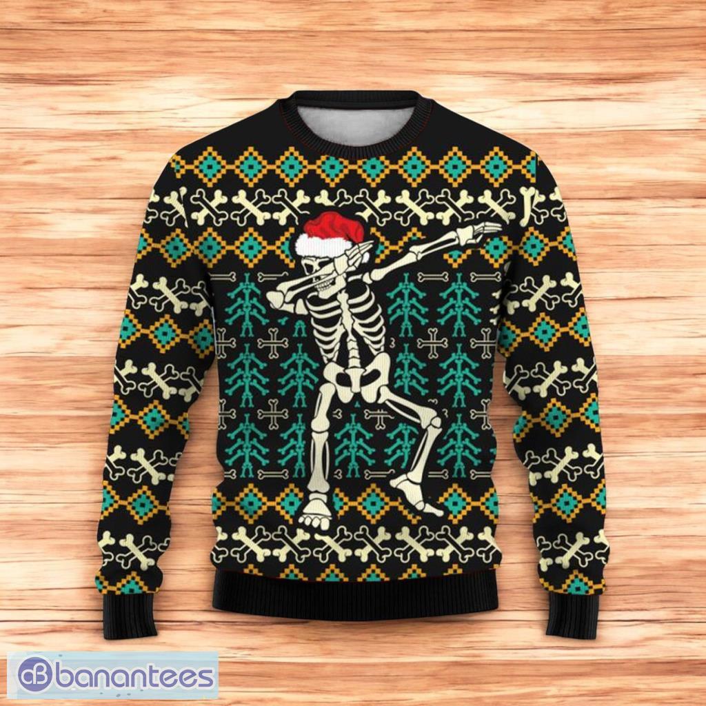 christmas fun skull print crew neck christmas ugly sweater 3d for men and women image Christmas Fun Skull Print Crew Neck Christmas Ugly Sweater 3D For Men And Women Product Photo 1