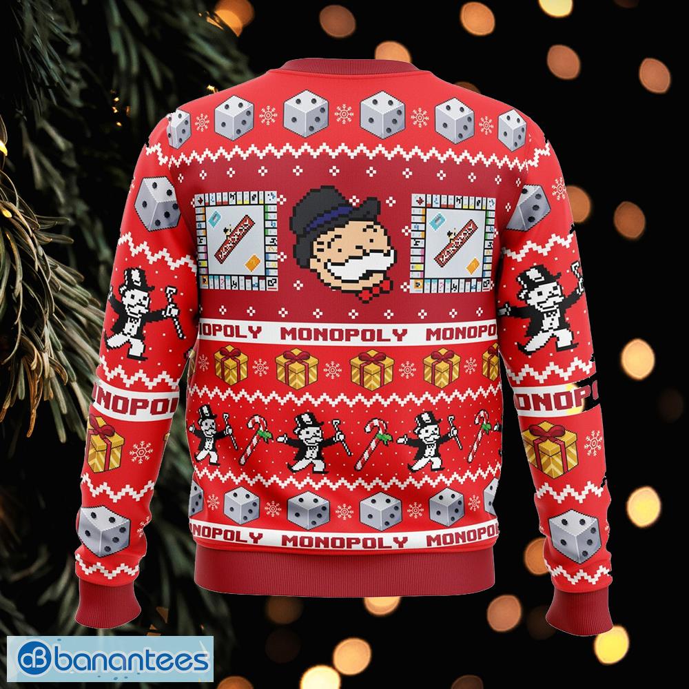 christmas monopoly board games candlelight knitted christmas sweater gift for adult 1 image Christmas Monopoly Board Games Candlelight Knitted Christmas Sweater Gift For Adult - Christmas Monopoly Board Games Ugly Christmas Sweater Photo_2