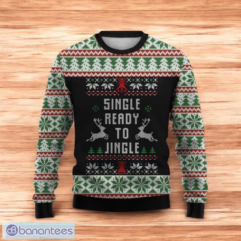 christmas moose bell letter print crew neck christmas ugly sweater 3d for men and women image Christmas Moose Bell Letter Print Crew Neck Christmas Ugly Sweater 3D For Men And Women Product Photo 1