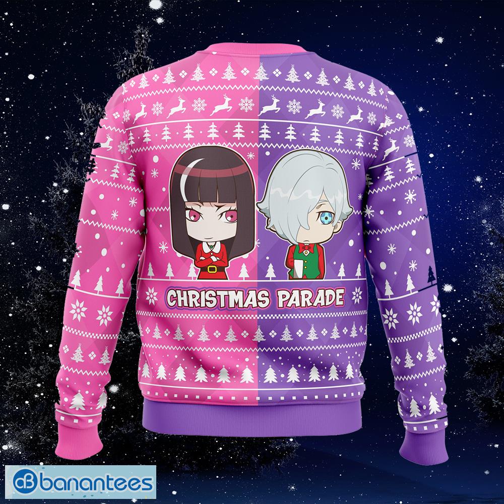 christmas parade death parade angelic ugly xmas sweater gift for men and women 1 image Christmas Parade Death Parade Angelic Ugly Xmas Sweater Gift For Men And Women - Christmas Parade Death Parade Ugly Christmas Sweater Photo_2