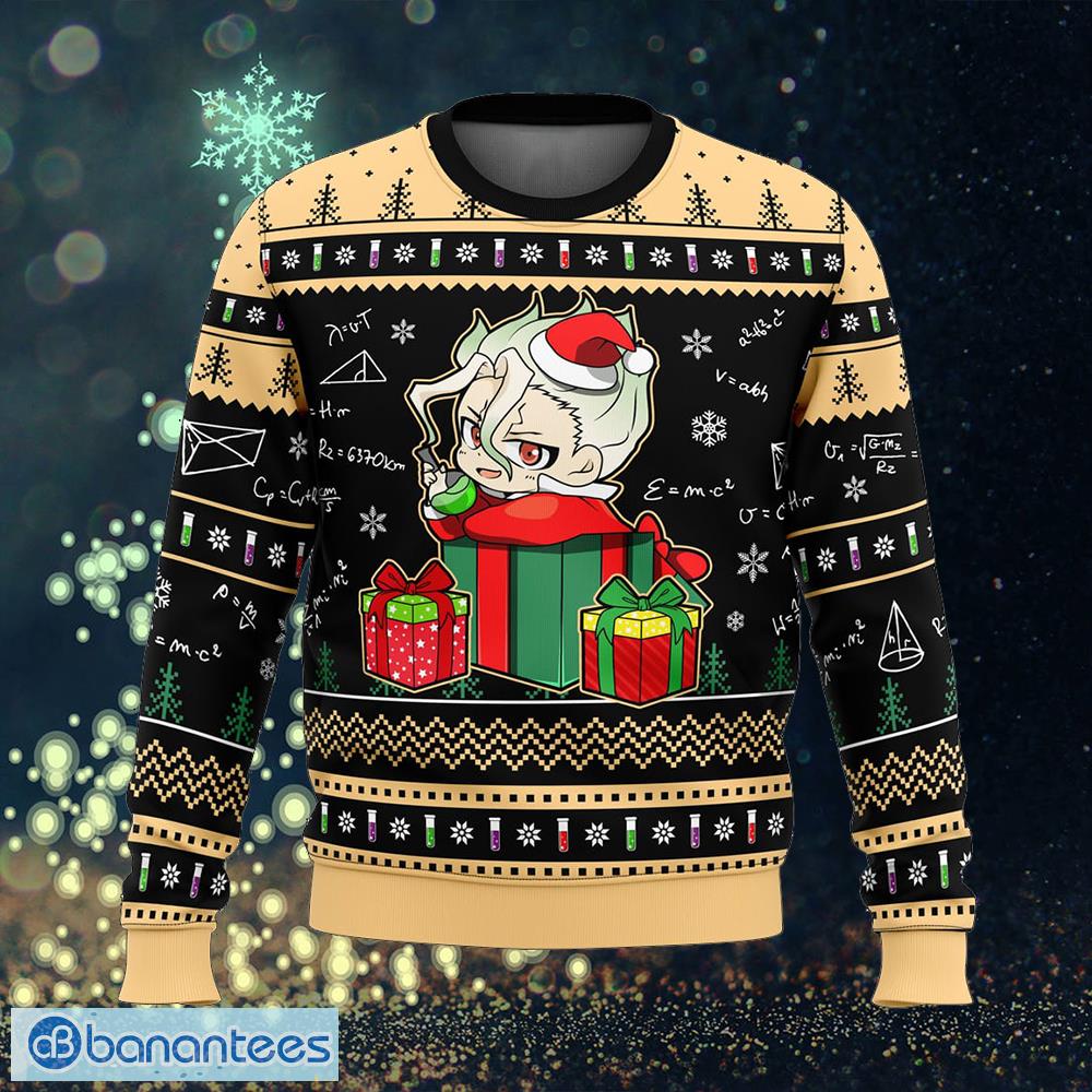 christmas senkuu dr stone avalanche knitted christmas sweater aop gift for men and women image Christmas Senkuu Dr Stone Avalanche Knitted Christmas Sweater AOP Gift For Men And Women - Christmas Senkuu Dr Stone Ugly Christmas Sweater Photo_1