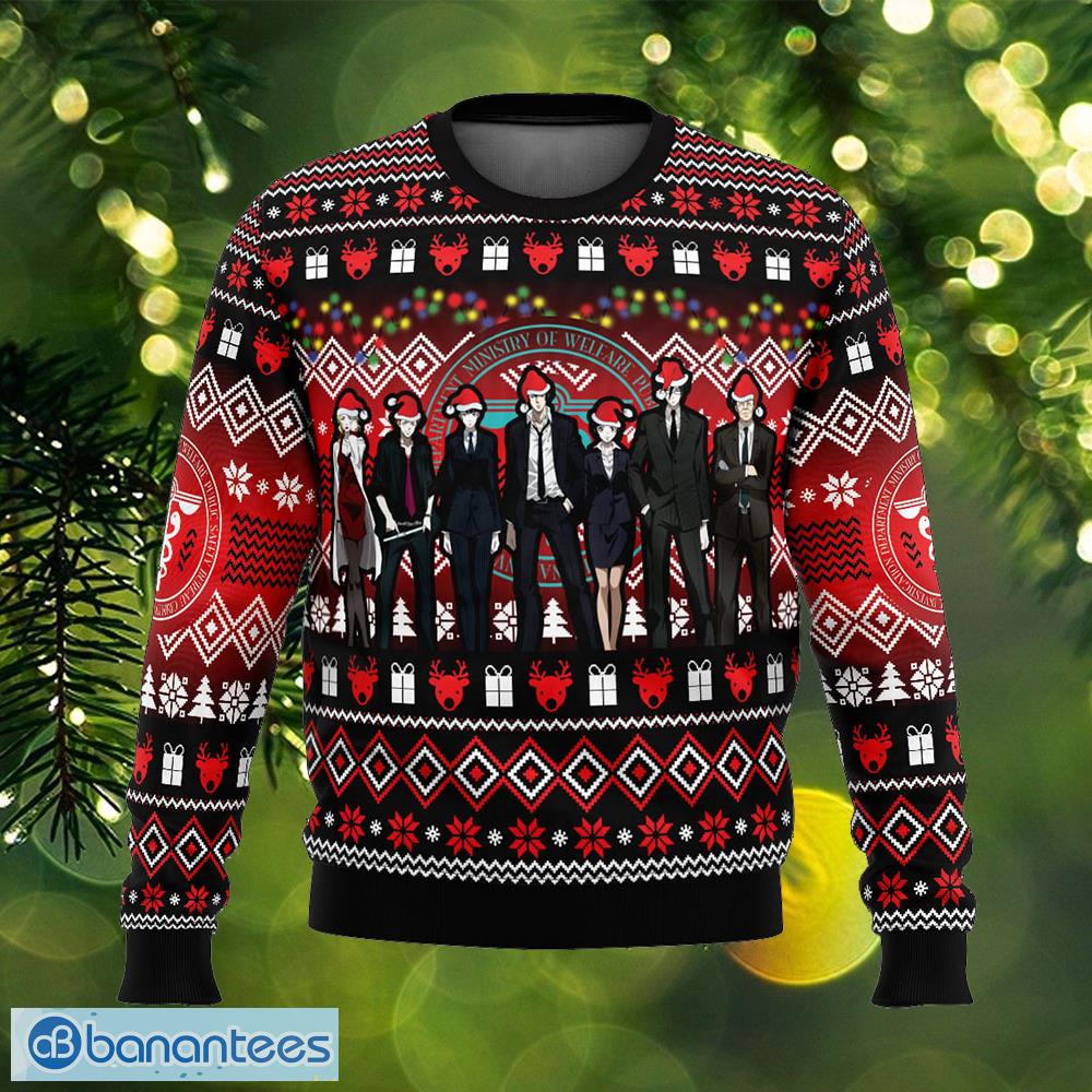christmas staff psycho pass roast knitted christmas sweater aop gift holidays image Christmas Staff Psycho-Pass Roast Knitted Christmas Sweater AOP Gift Holidays - Christmas Staff Psycho-Pass Ugly Christmas Sweater Photo_1