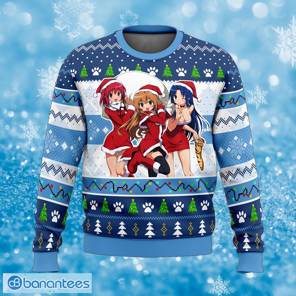 christmas taiga minori and ami toradora cocoa ugly christmas sweater gift for men and women image Christmas Taiga, Minori and Ami Toradora Cocoa Ugly Christmas Sweater Gift For Men And Women - Christmas Taiga, Minori and Ami Toradora Ugly Christmas Sweater Photo_1