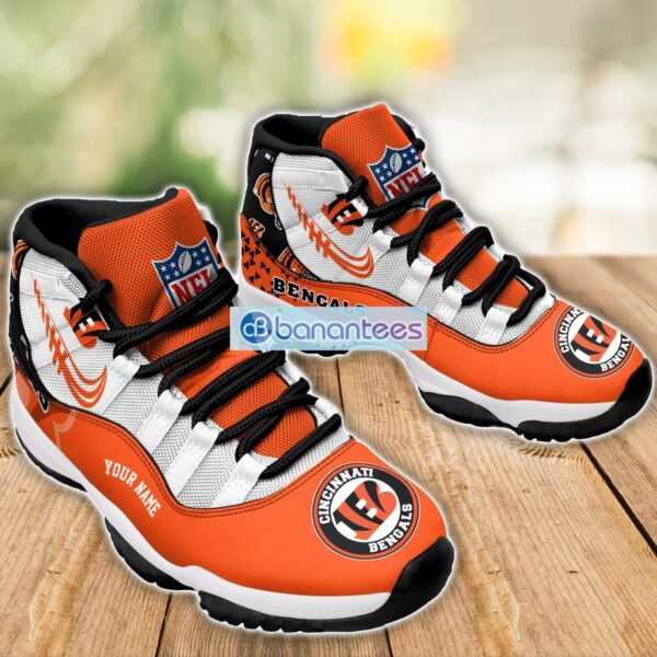 Cincinnati Bengals Air Jordan 11 Sneakers Custom Name Special Shoes For Fans Product Photo 3